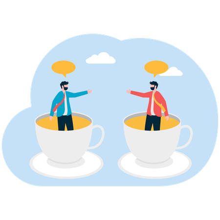 Business people taking coffee break  Illustration