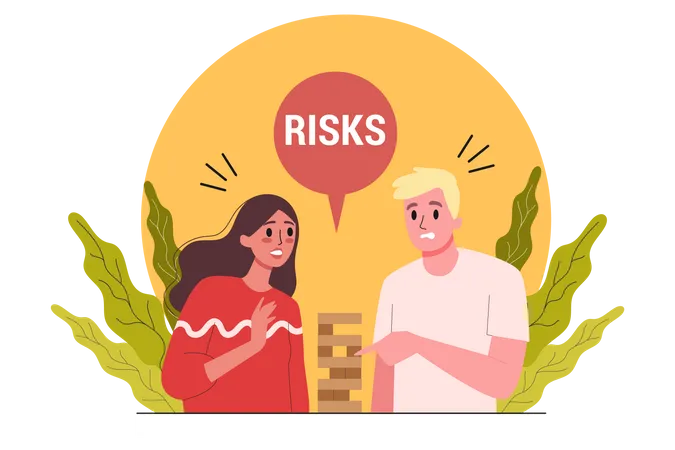 Business people taking business risk  Illustration