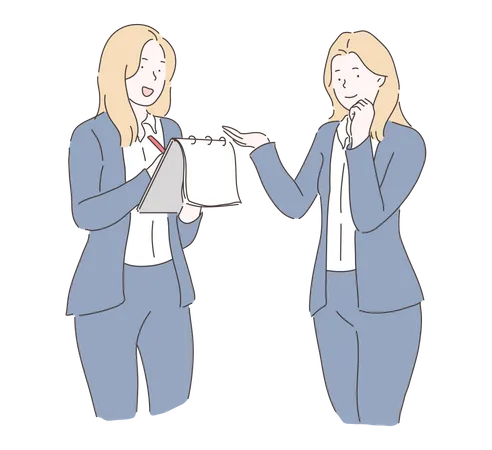 Business people talking each other  Illustration