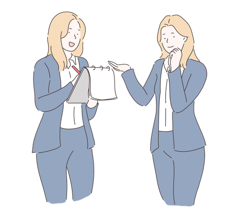 Business people talking each other  Illustration