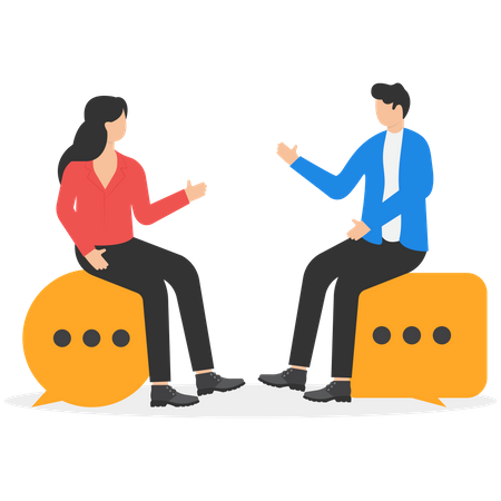 Business people talking in meeting  Illustration