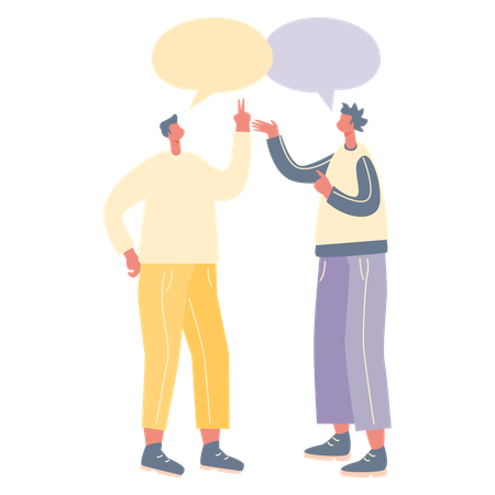 Business people talking to each other  Illustration