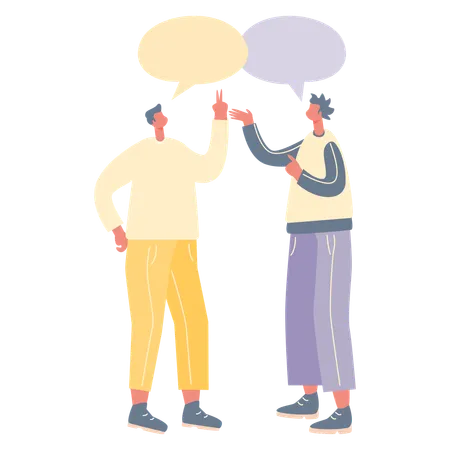 Business people talking to each other  Illustration