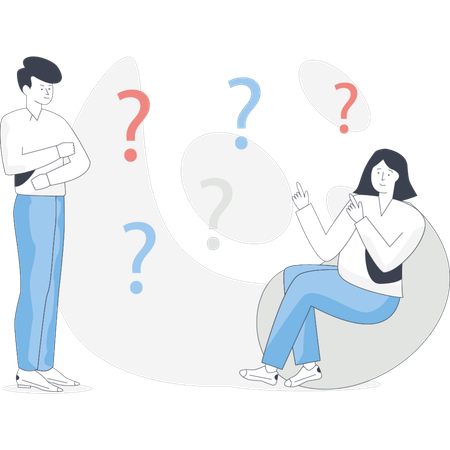 Business people thinking about business  Illustration