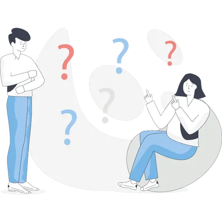 Business people thinking about business  Illustration