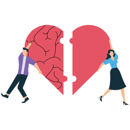 Business people understanding Emotional Intelligence at Work  Illustration