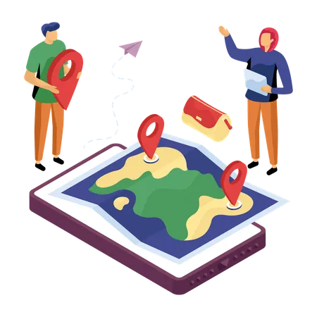 Business people wants to set up their global business  Illustration