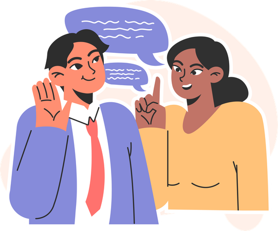 Business people with active listening skill  Illustration