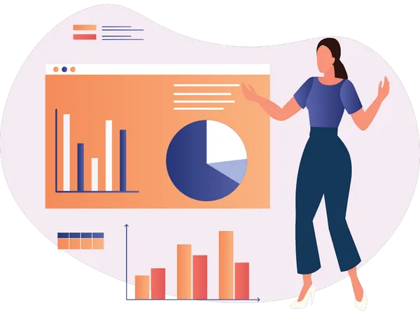 Business People With Analysis Report  Illustration