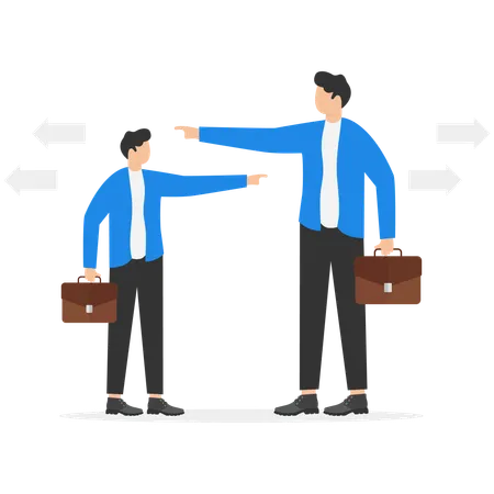 Business people with direction and vision  Illustration