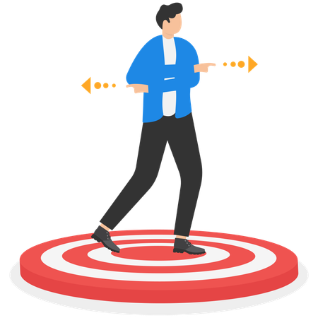 Business people with direction and vision for business target  Illustration