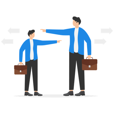 Business people with direction and vision  Illustration