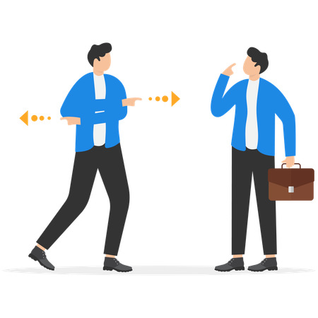 Business people with direction and vision  Illustration