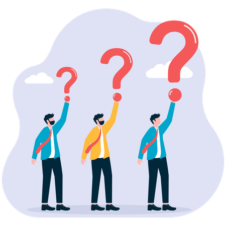 Business people with question  Illustration