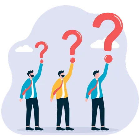 Business people with question  Illustration