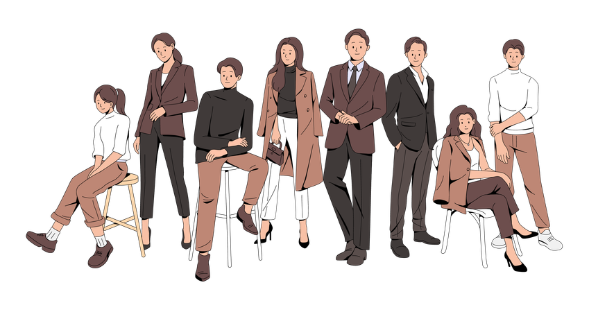 Business people worker team  Illustration