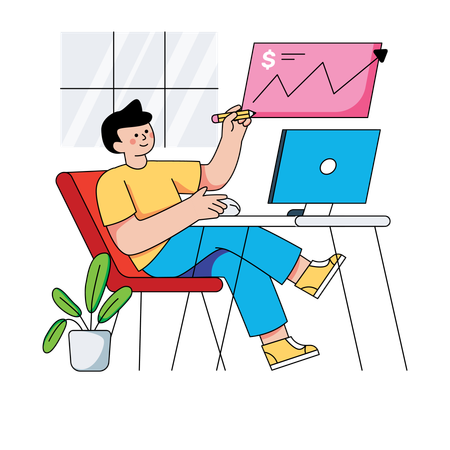 Business people working on analytics  Illustration