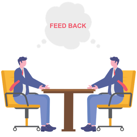 Business people working on business feedback  Illustration