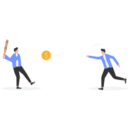 Business people working on business target  Illustration