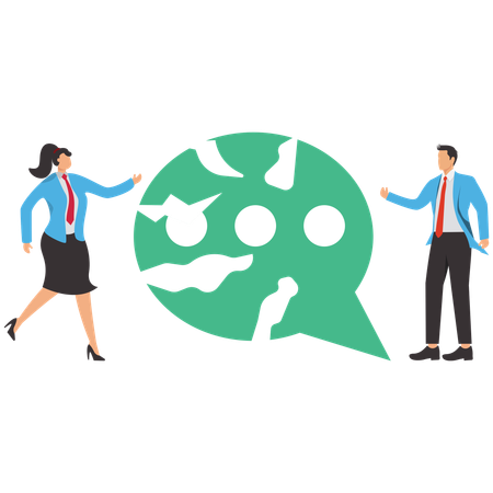 Business people working on communication skills  Illustration