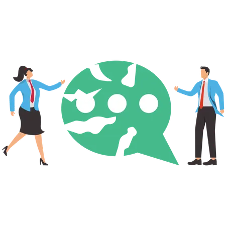 Business people working on communication skills  Illustration