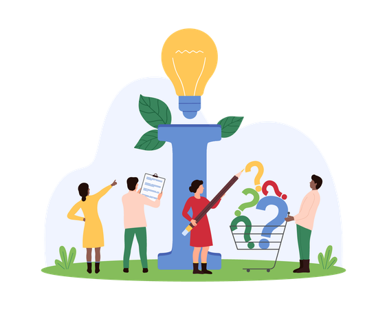 Business people working on creative idea  Illustration