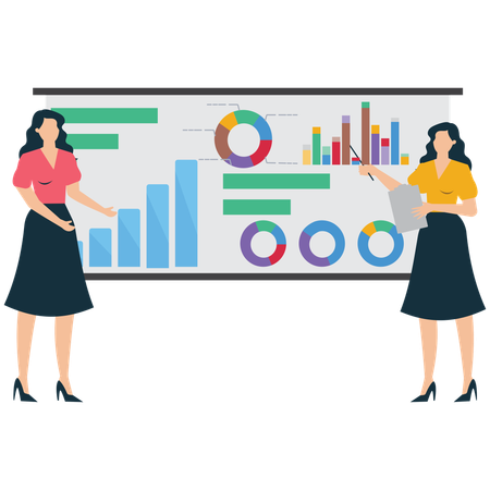 Business people working on effective success strategies  Illustration