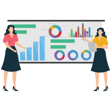 Business people working on effective success strategies  Illustration