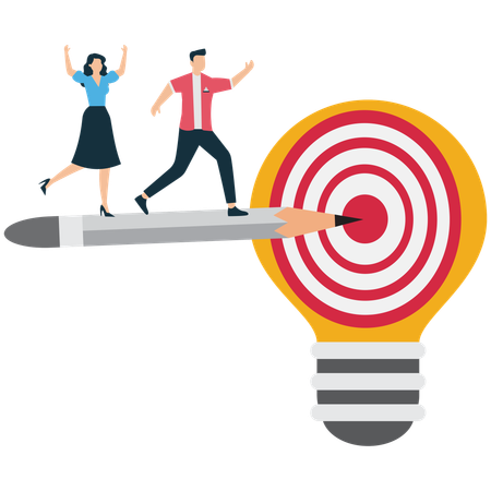 Business people working on business growth  Illustration