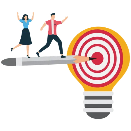 Business people working on business growth  Illustration