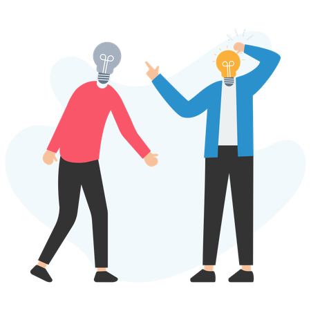 Business people working on idea strategy  Illustration