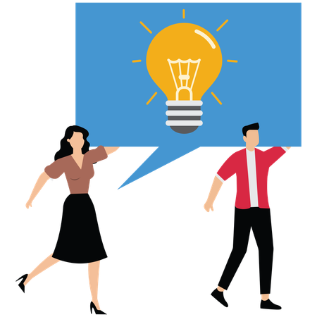 Business people working on Innovation or creativity idea  Illustration