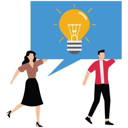 Business people working on Innovation or creativity idea  Illustration