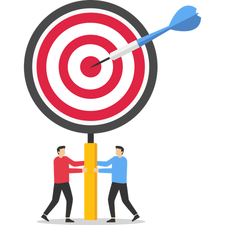 Business people working on business target  Illustration