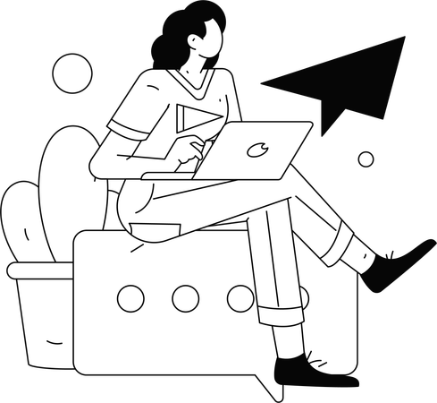 タスクに取り組むビジネスマン  イラスト