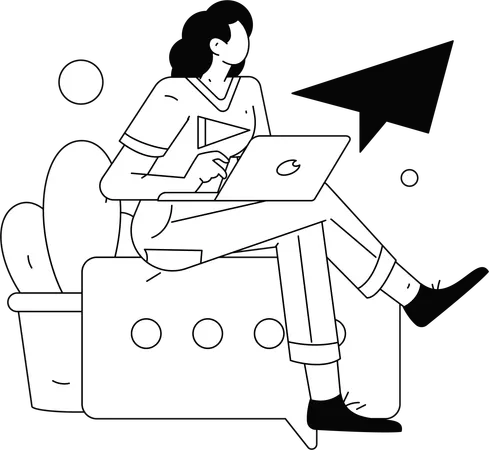 タスクに取り組むビジネスマン  イラスト