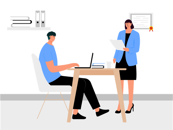 Business people working together Illustration