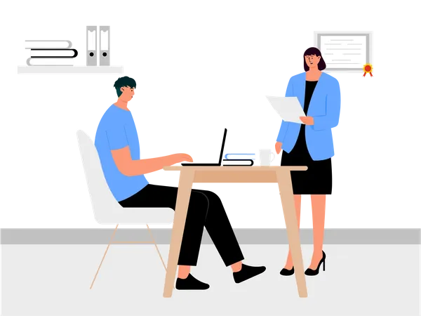 Business people working together Illustration