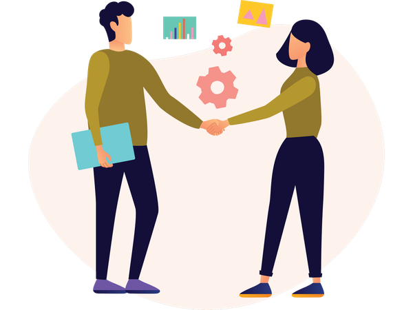 Business people working together  Illustration