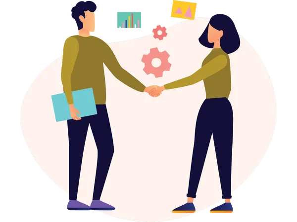 Business people working together  Illustration