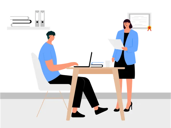 Business people working together  Illustration