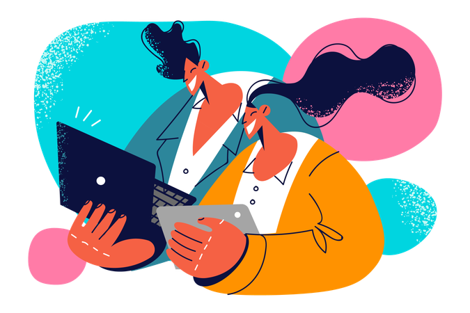 Business people working together  Illustration