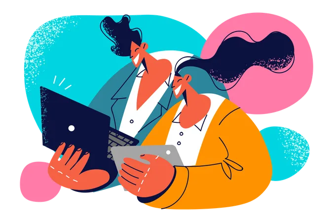 Business people working together  Illustration