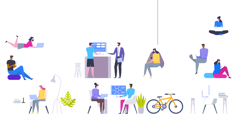 Business people working together  Illustration