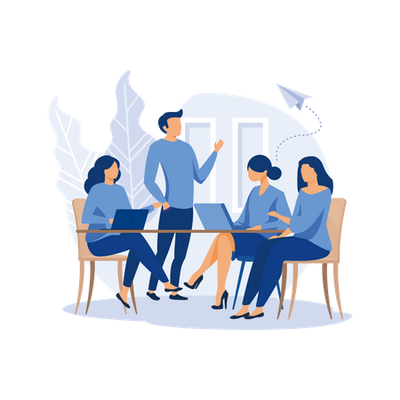 Business people working together  Illustration