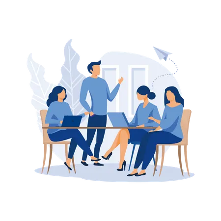 Business people working together  Illustration