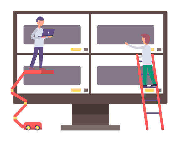 Business People working together  イラスト