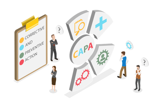 Business people working with CAPA  Illustration