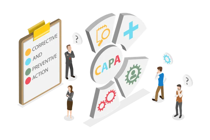 Business people working with CAPA  Illustration