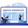 business performance illustration svg